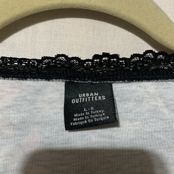 Urban Outfitters Floral Bow Lace Trim Top - Picture 3 of 5